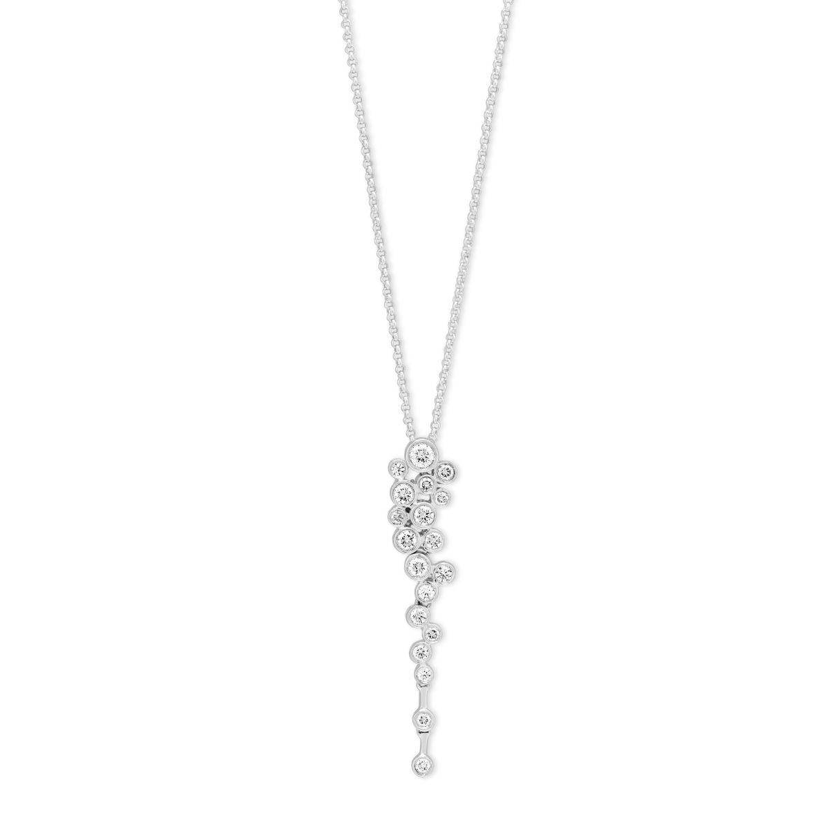 14K White Gold Diamond Cascade Pendant | Borsheims