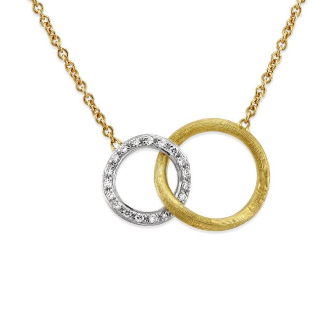 Marco Bicego Jaipur Link Yellow Gold & Diamond Small Necklace