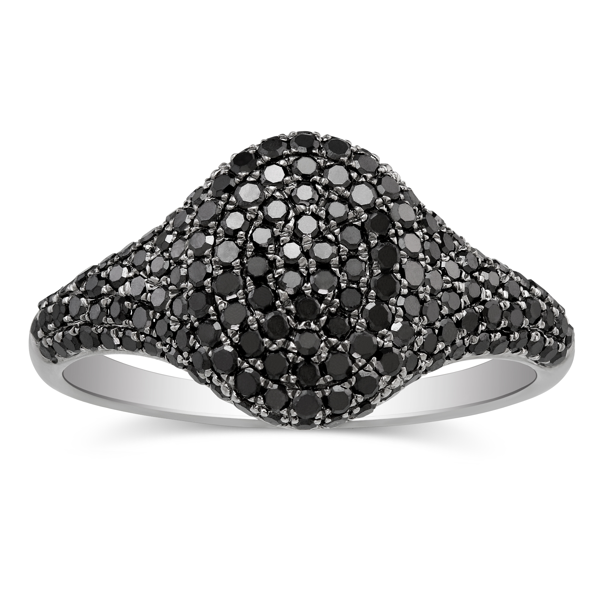 white gold black diamond rings