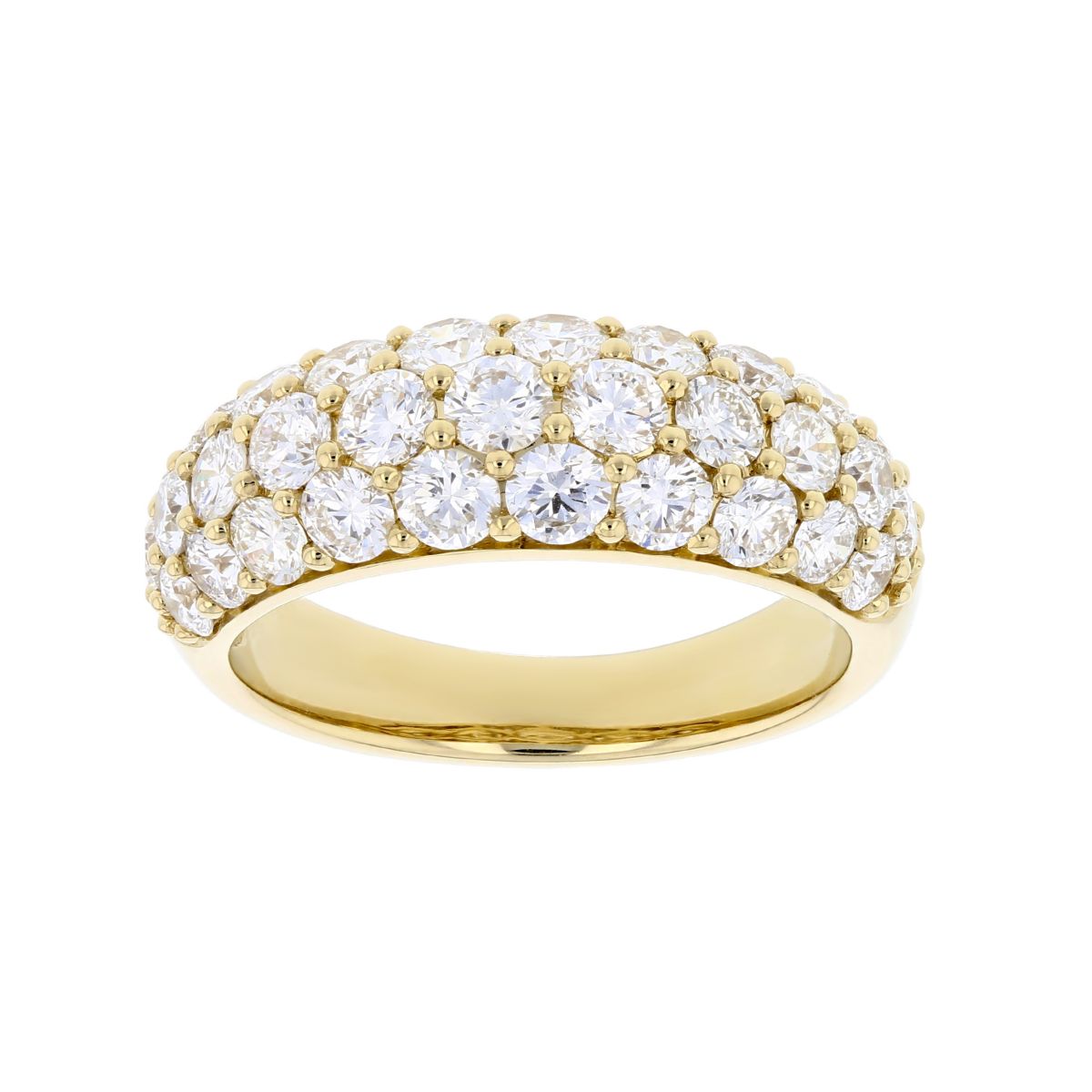 3 Row Diamond Ring in Yellow Gold | Borsheims