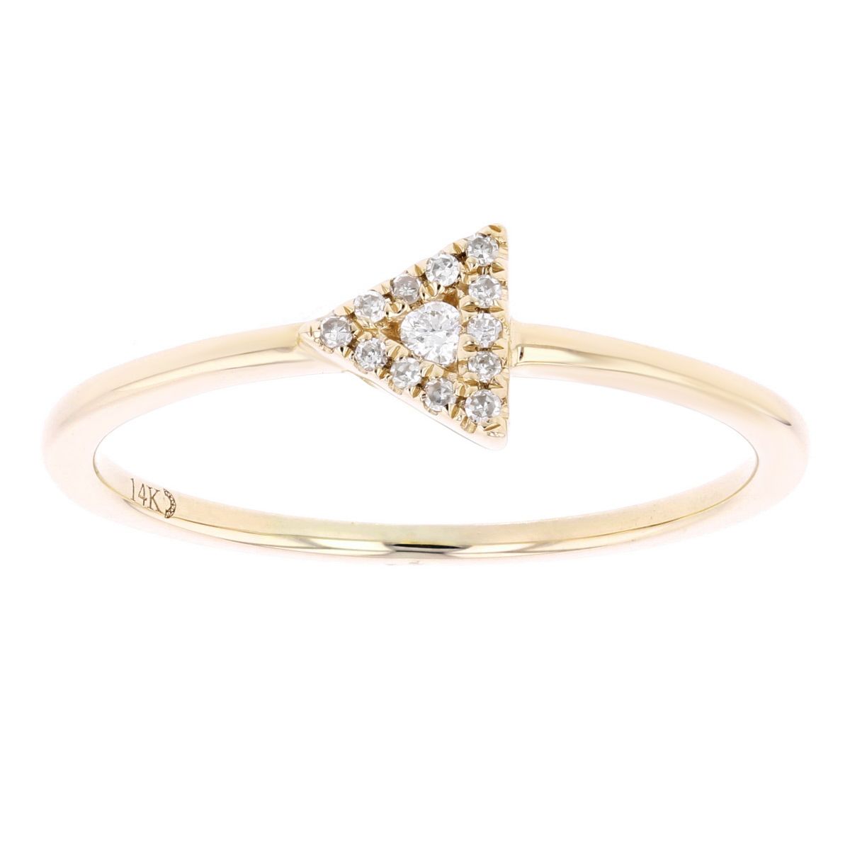 14K Yellow Gold Diamond Triangle Ring | Borsheims