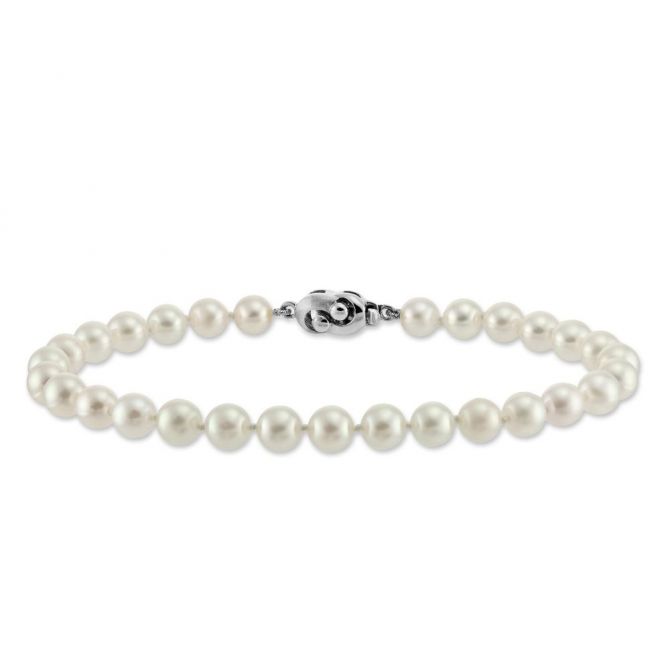 TARA Pearls Akoya Cultured Pearl Bracelet, 7x7.5mm in White Gold