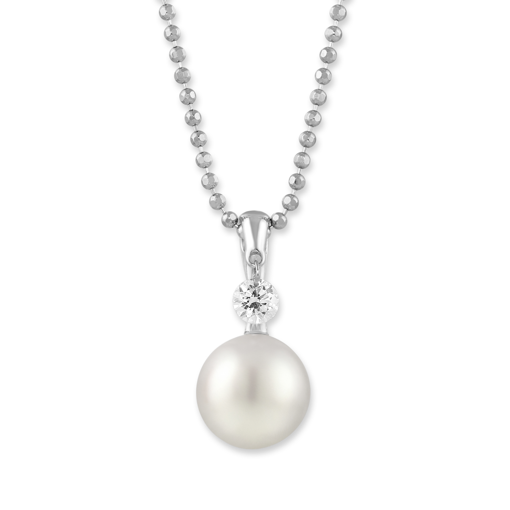 TARA Pearls Dancing Diamond & 8x8.5mm South Sea Cultured Pearl Pendant ...