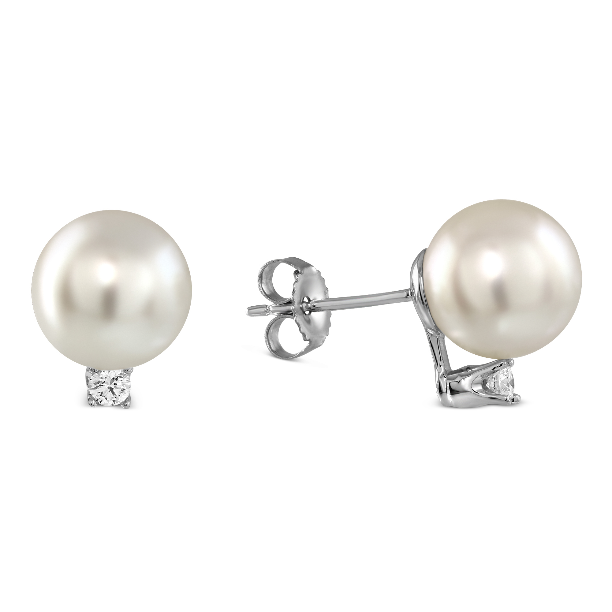 Tara Pearls South Sea Cultured Pearl & Diamond Earrings In White Gold 