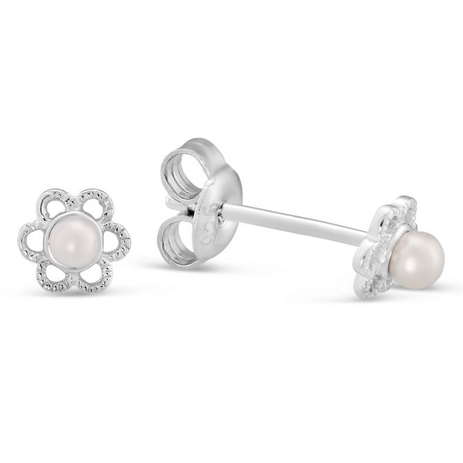 Sterling Silver Freshwater Cultured Pearl Children's Earrings