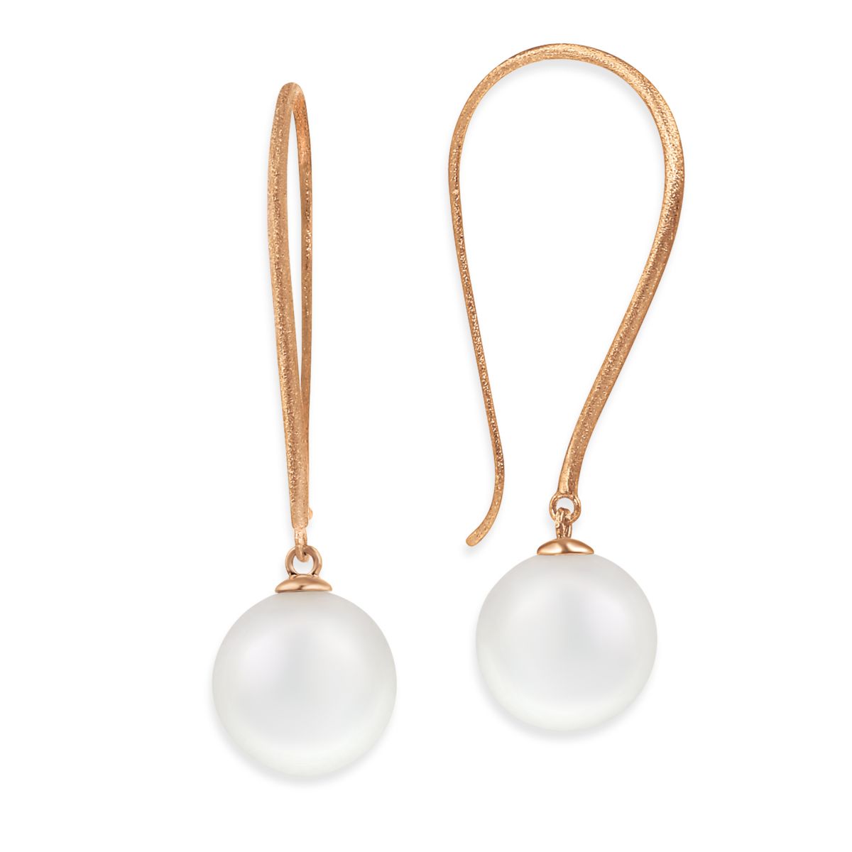 TARA Pearls South Sea Cultured Pearl Drop Earrings with Rose Gold Matte ...