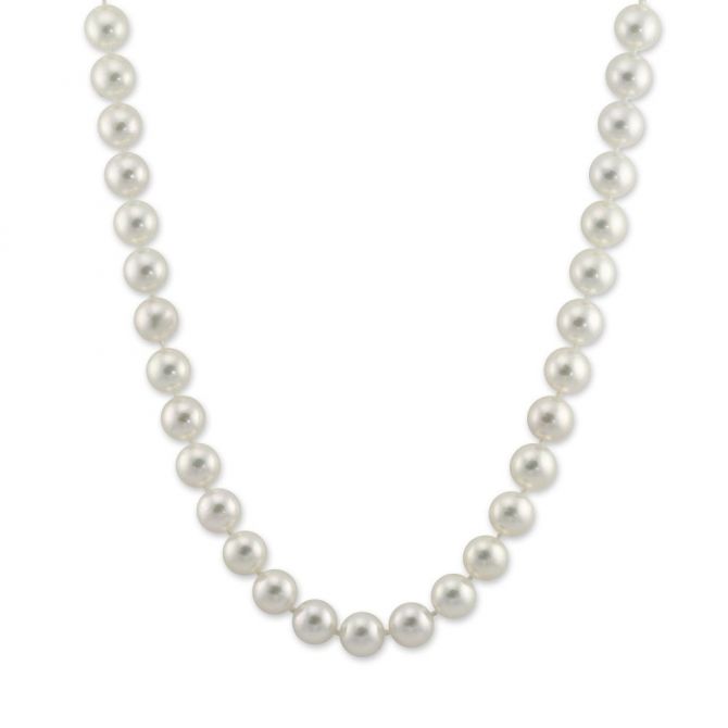 TARA Pearls Akoya Cultured Pearl Strand, 6x6.5mm in Yellow Gold, 16"