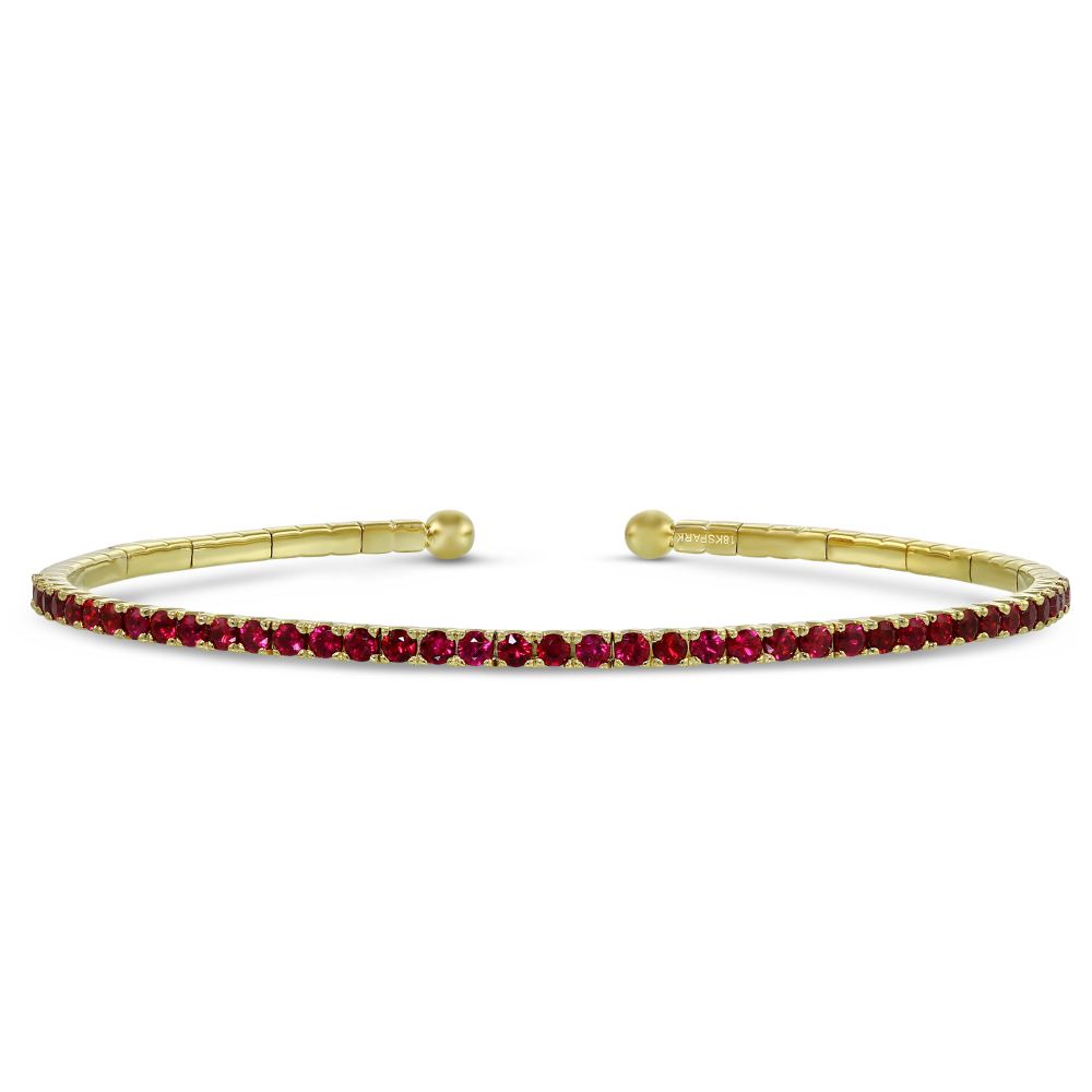 18K Yellow Gold Ruby Cuff Bracelet Borsheims