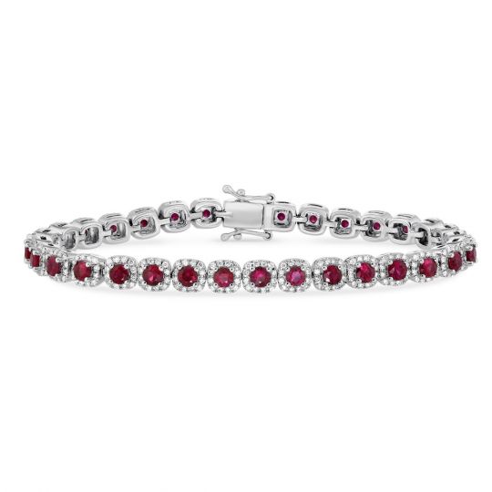 ruby diamond bracelet white gold