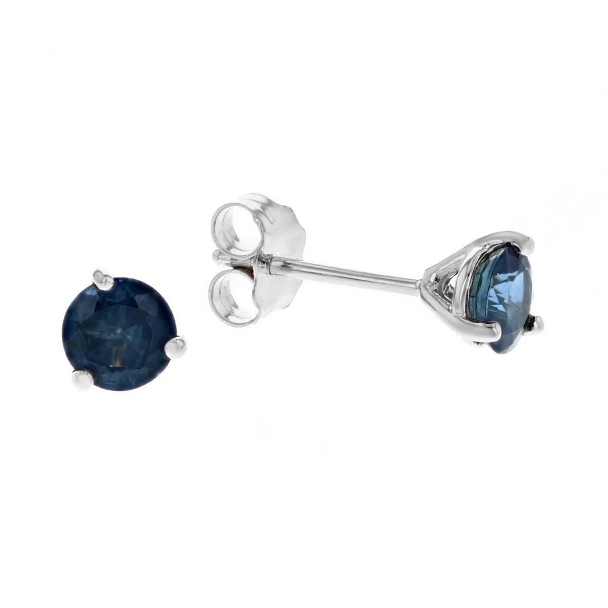 14K White Gold Round Sapphire Stud Earrings, 1.00cttw | Borsheims