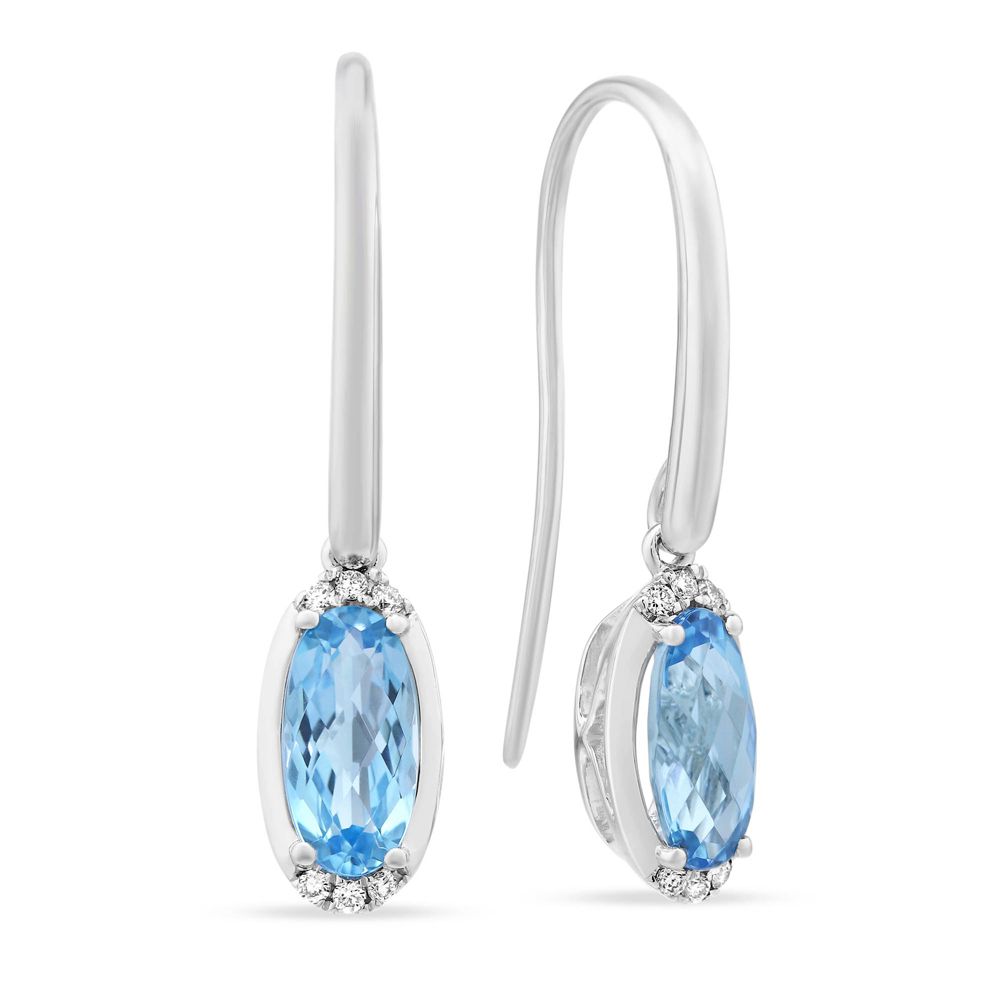 oval diamond drop earrings