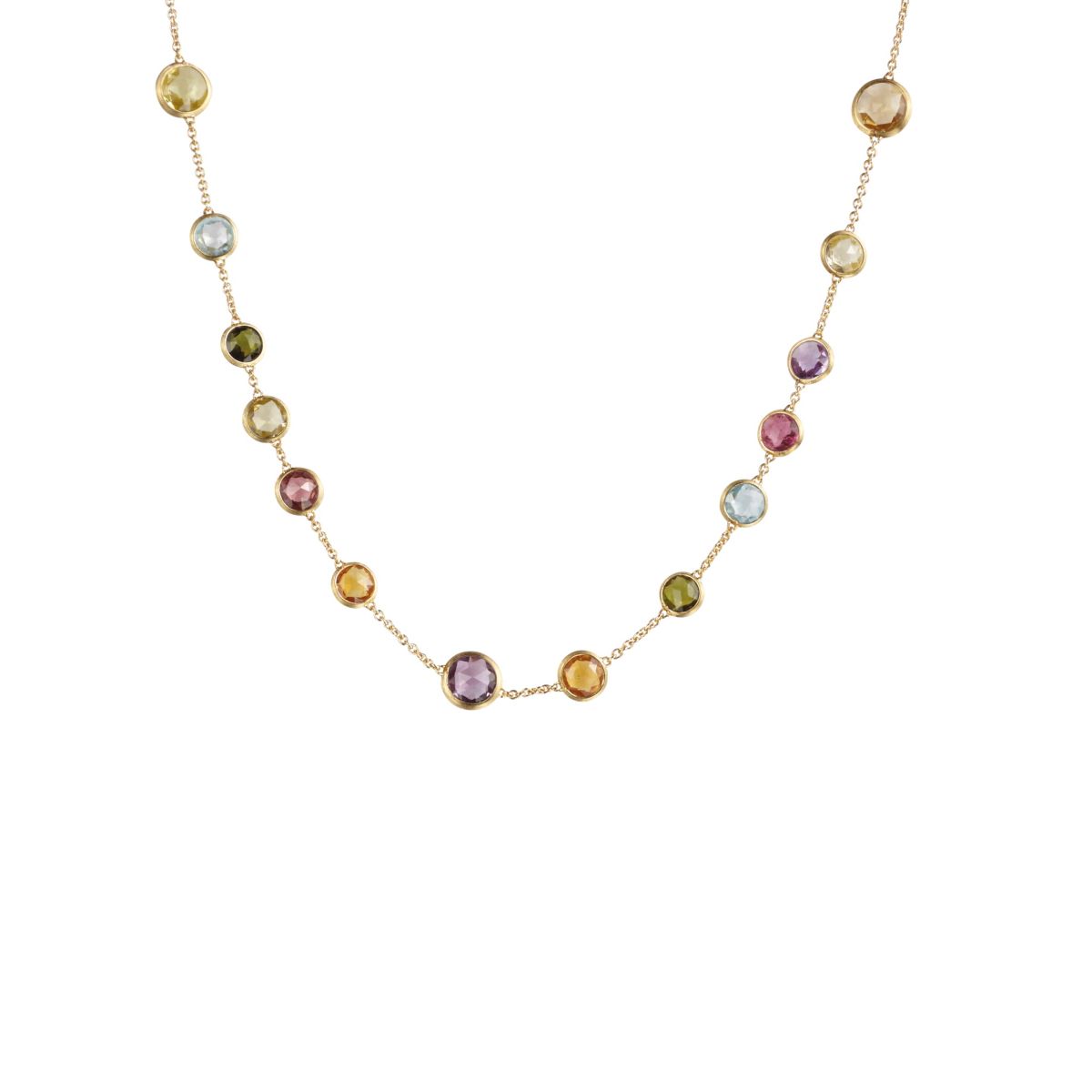 Marco Bicego 18K Yellow Gold Jaipur Multicolor Variety Necklace, 18 ...