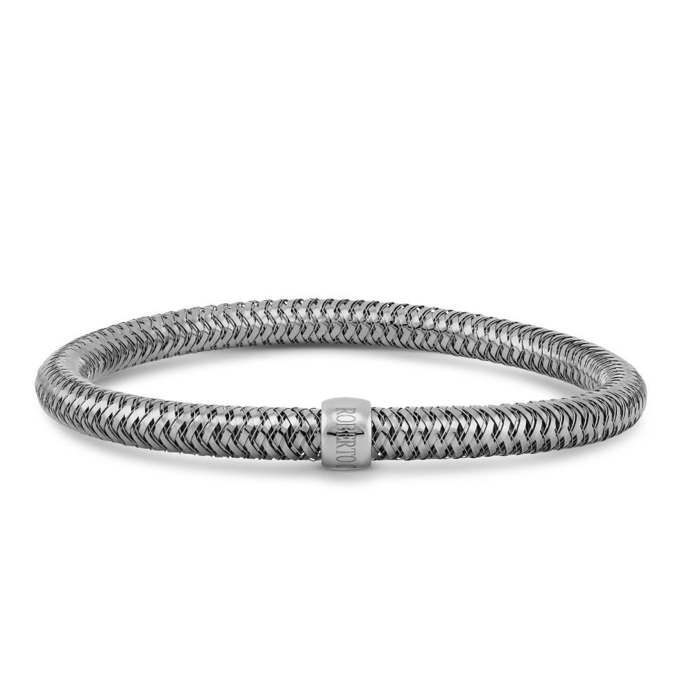 Roberto Coin Primavera Flexible White Gold Bangle Bracelet ...