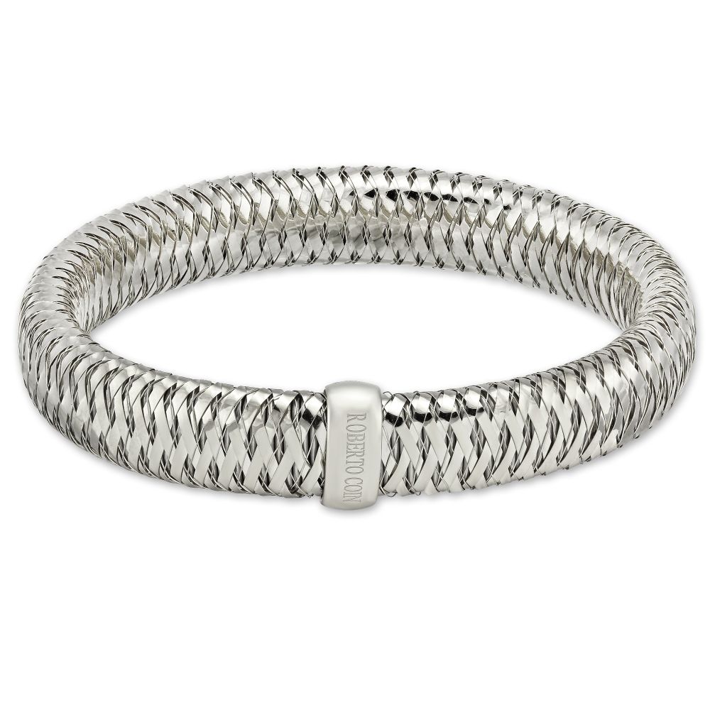 Roberto Coin 18K White Gold Primavera Bangle Bracelet | Borsheims