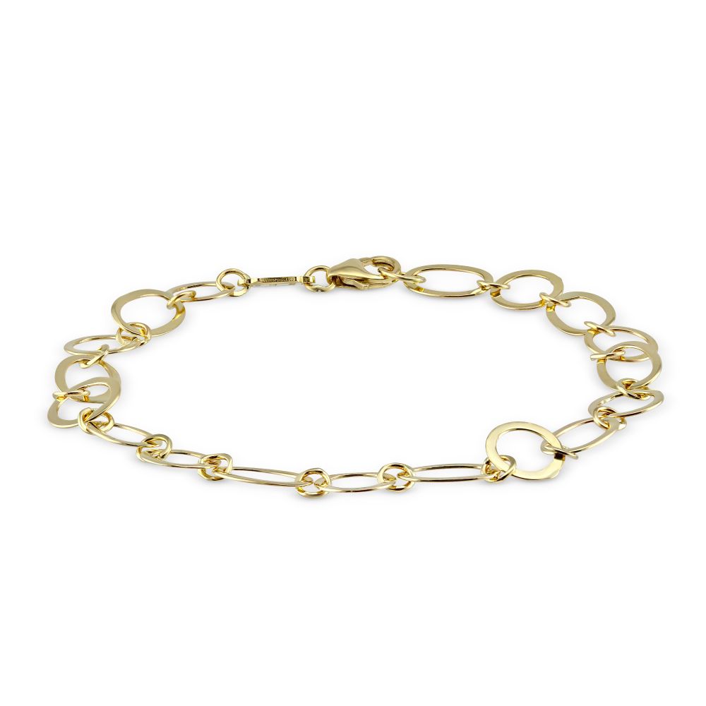 14K Yellow Gold Oval and Circle Link Bracelet | Borsheims