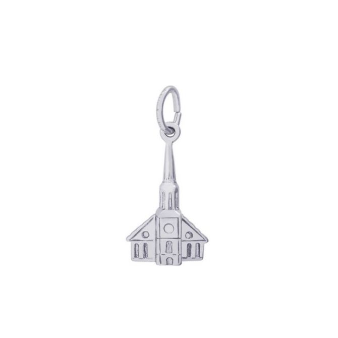 Rembrandt 14K White Gold Steeple Church Charm