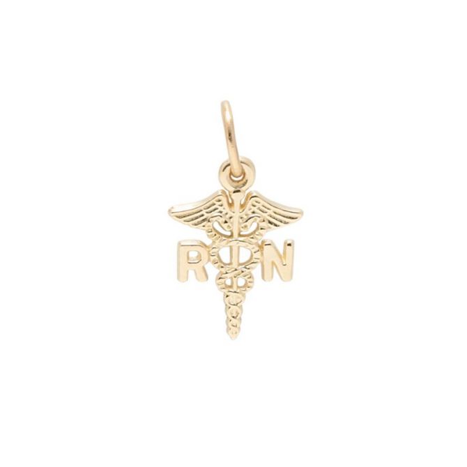 Rembrandt 14K Yellow Gold Caduceus RN Charm