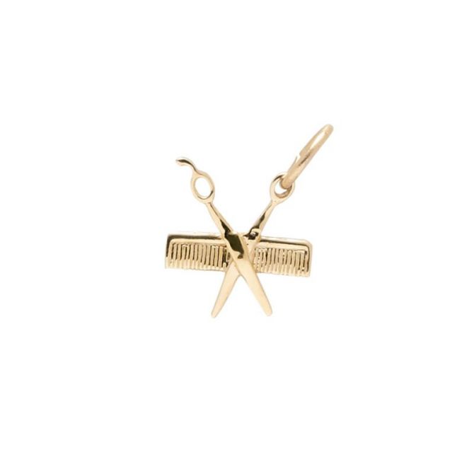 Rembrandt 14K Yellow Gold Comb and Scissors Charm