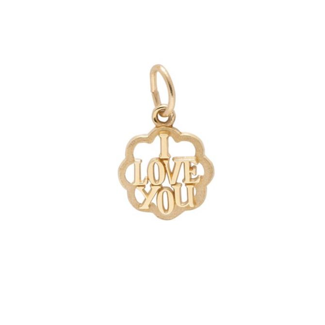 Rembrandt 14K Yellow Gold I Love You Charm