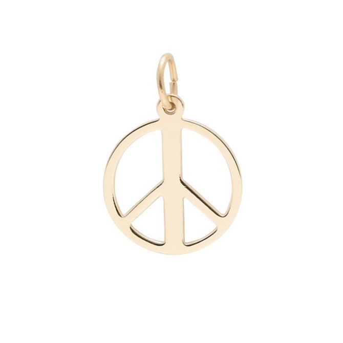 Rembrandt 14K Yellow Gold Peace Symbol Charm