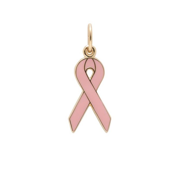 Rembrandt 14K Yellow Gold Breast Cancer Ribbon Charm