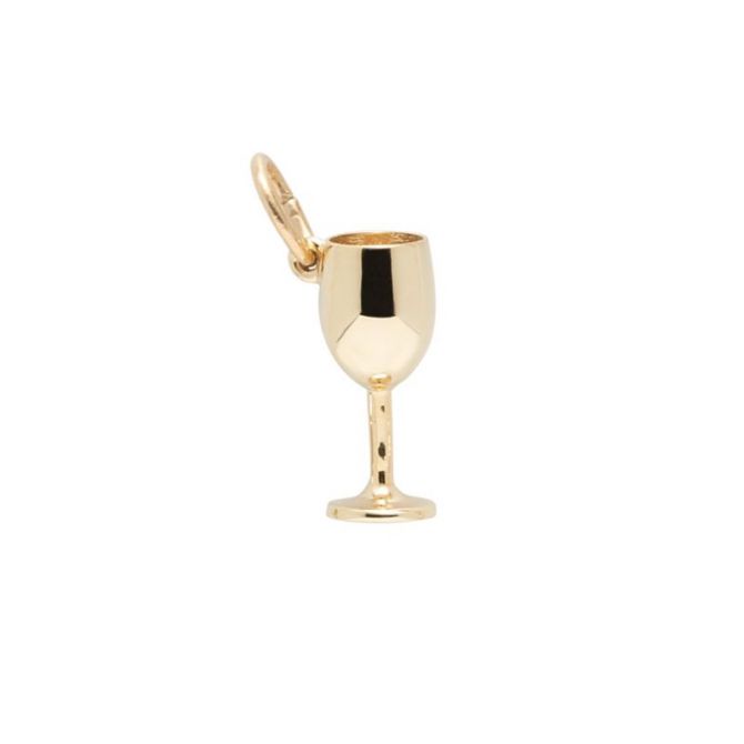 Rembrandt 14K Yellow Gold Wine Glass Charm