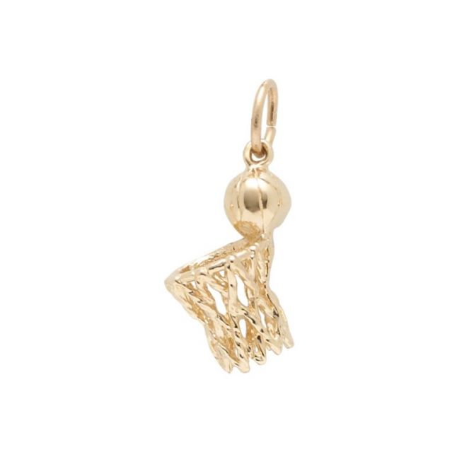 Rembrandt 14K Yellow Gold Hoop and Net Charm