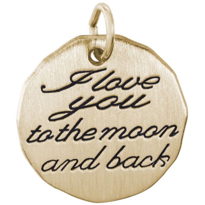 Rembrandt 14K Yellow Gold Moon and Back Charm