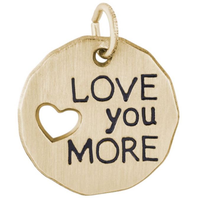 Rembrandt 14K Yellow Gold Love You More Charm