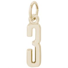 Rembrandt 14K Yellow Gold Number 3 Charms