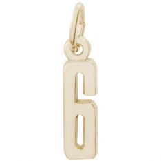 Rembrandt 14K Yellow Gold Number 6 Charms