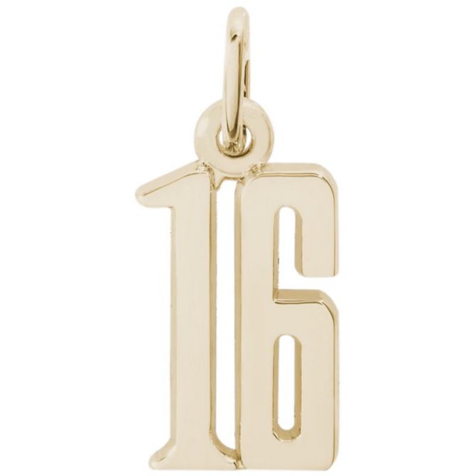 Rembrandt 14K Yellow Gold Number 16 Charms