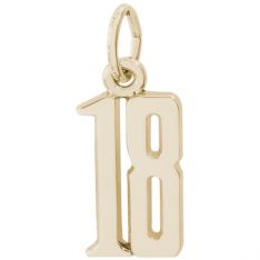 Rembrandt 14K Yellow Gold Number 18 Charms
