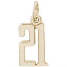 Rembrandt 14K Yellow Gold Number 21 Charms