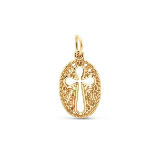 Rembrandt 14K Yellow Gold Cross Charm