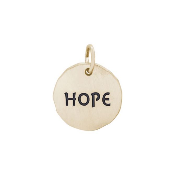 Rembrandt 14K Yellow Gold Hope Tag Charm