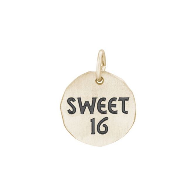 Sweet 16 hot sale charm gold