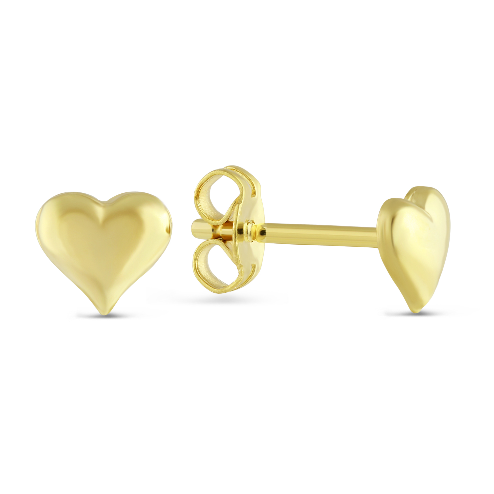 14K Yellow Gold Puffed Heart Earrings | Borsheims