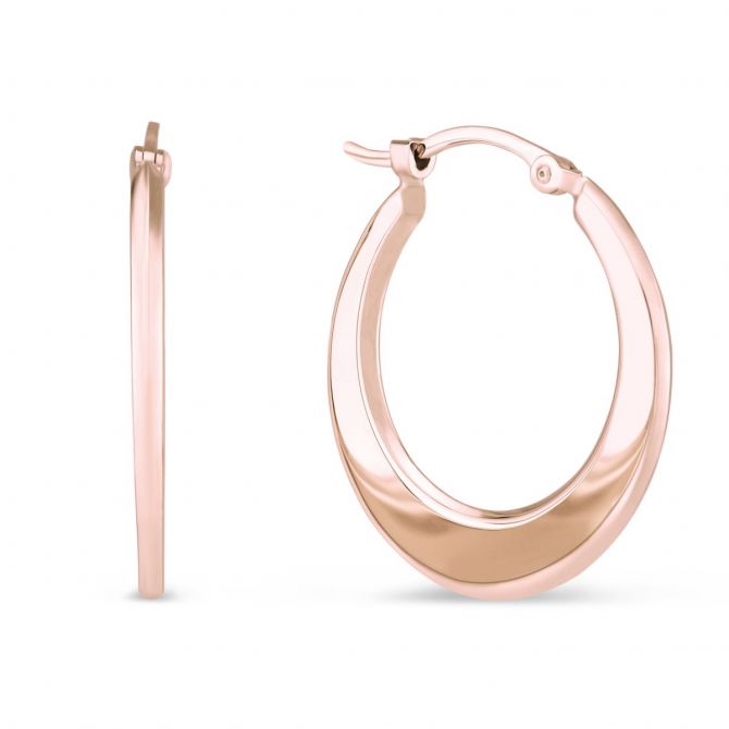 Elongated Oval Hoop Earrings – Shahla Karimi