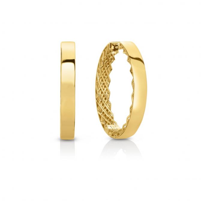 Roberto Coin Symphony Yellow Gold Small Hoop Earrings