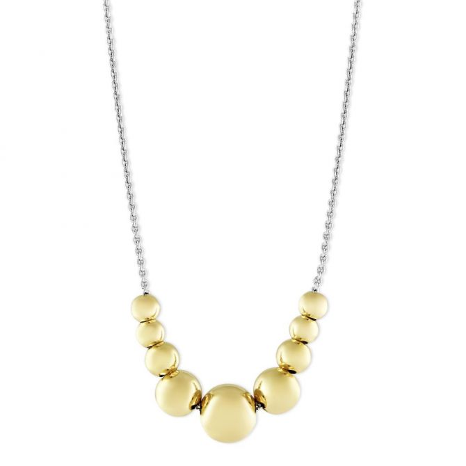 14k gold deals graduated bead necklace