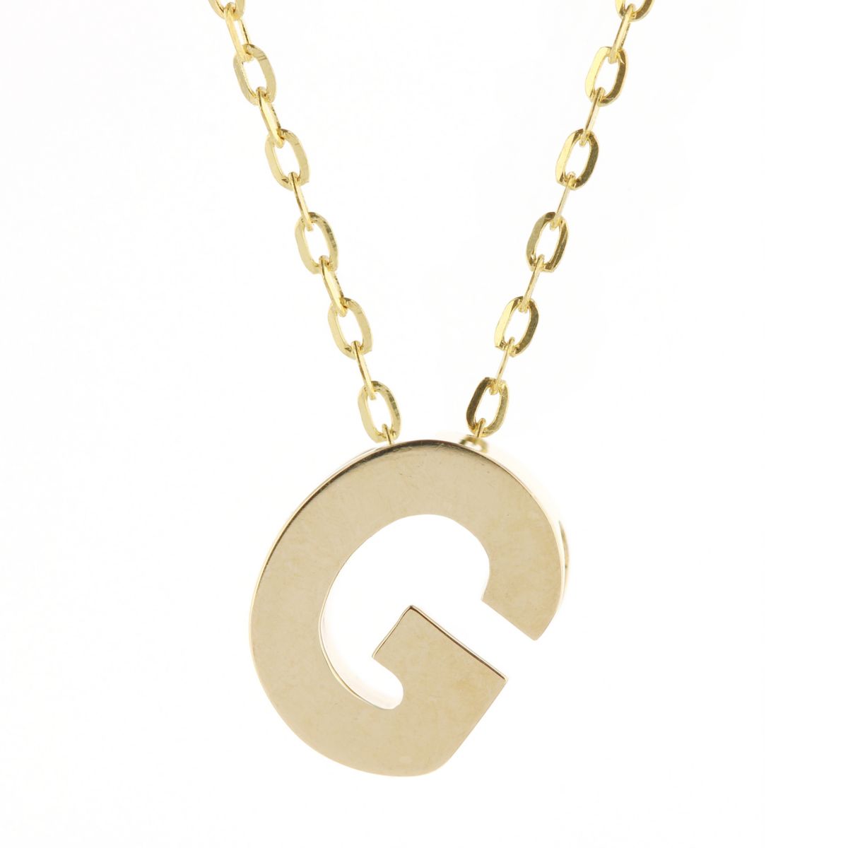 14K Yellow Gold Initial G Pendant, 18