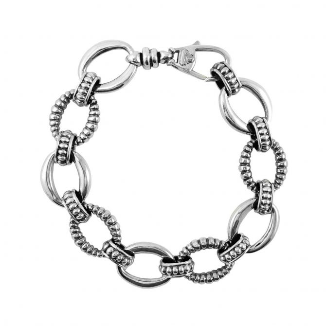 LAGOS Sterling Silver Oval Links Bracelet, 7"