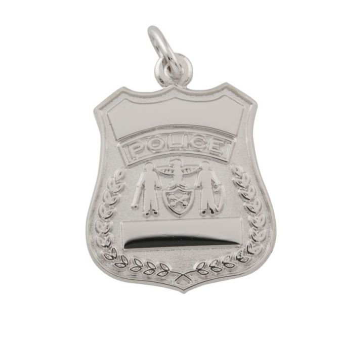 Rembrandt Sterling Silver Police Badge Charm