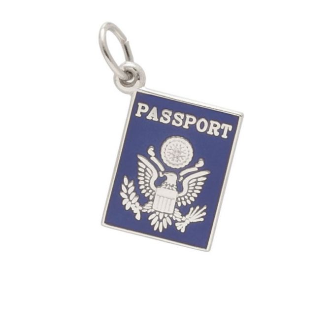 Rembrandt Sterling Silver Passport Charm