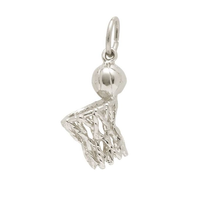 Rembrandt Sterling Silver Hoop and Net Charm