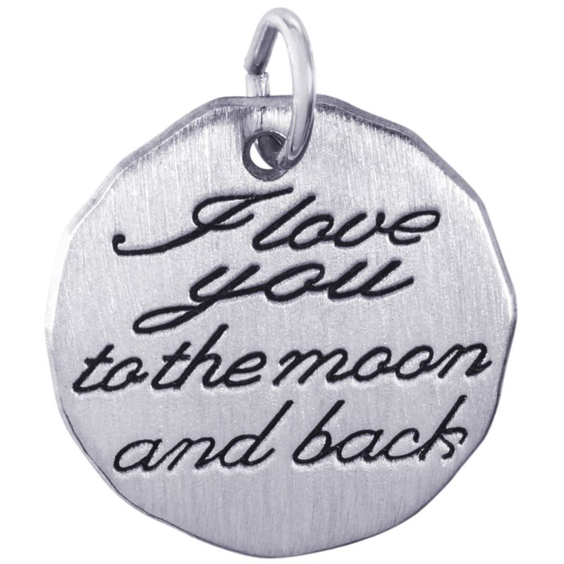 Rembrandt Sterling Silver Moon And Back Charm 