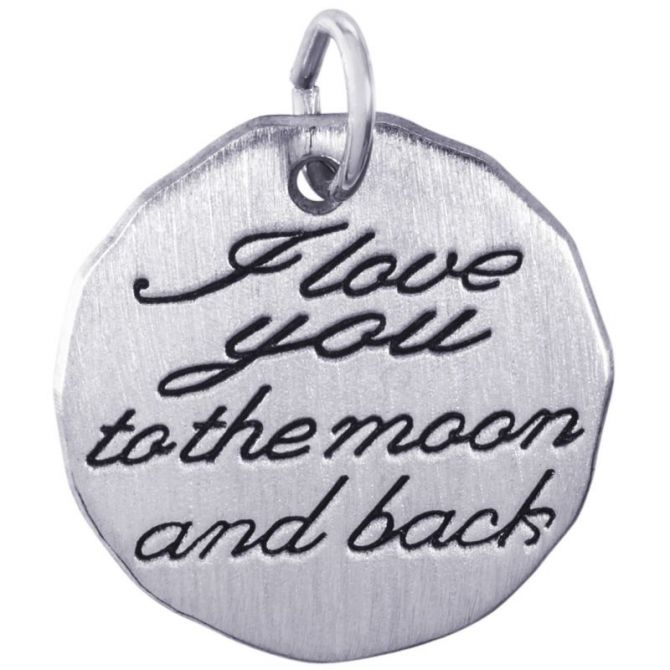 Rembrandt Sterling Silver Moon and Back Charm