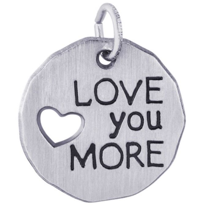 Rembrandt Sterling Silver Love You More Charm