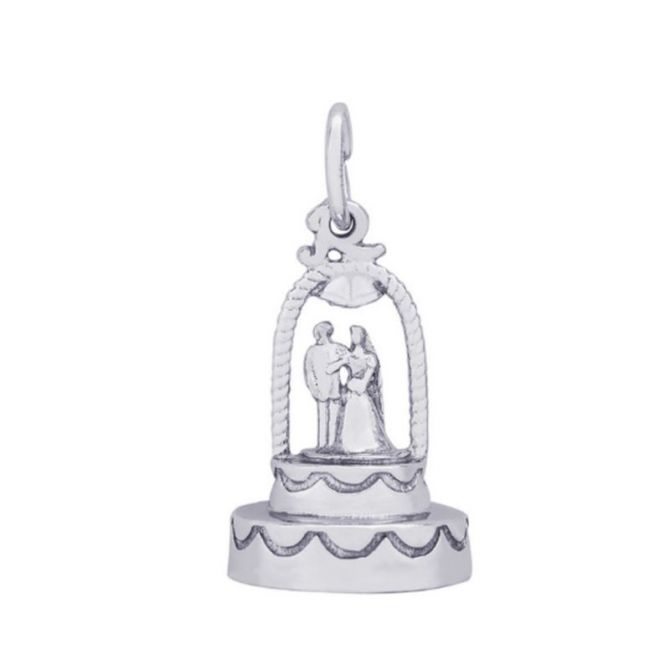 Rembrandt Sterling Silver Wedding Cake Charm